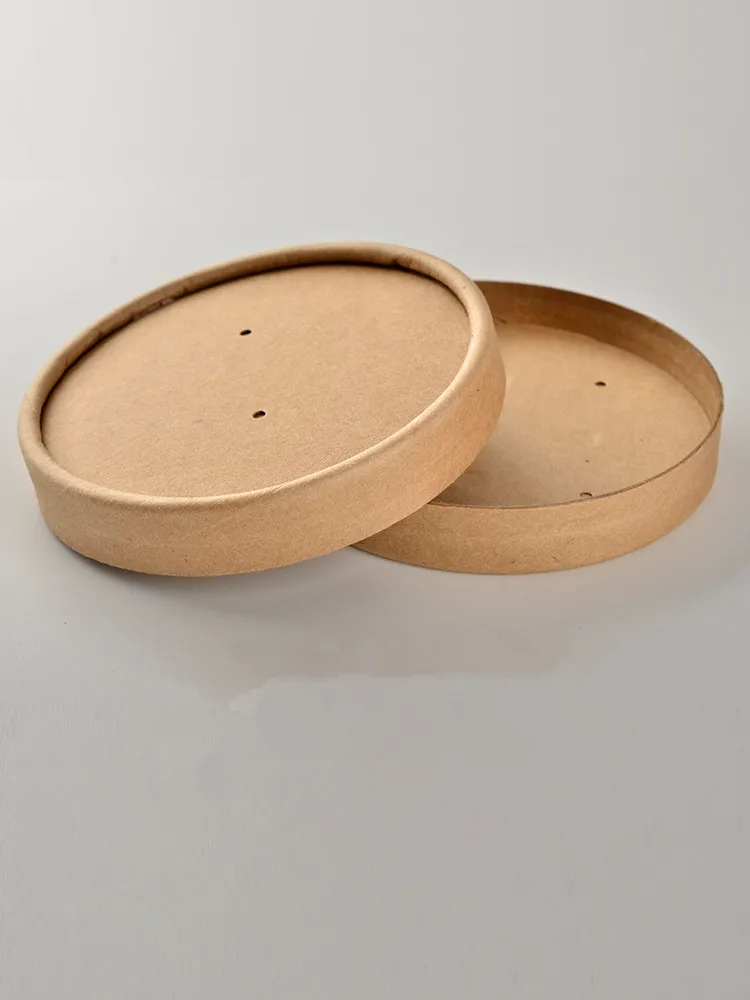 50 шт. Высококачественная Крафтовая бумага круглая миска для супа ведро