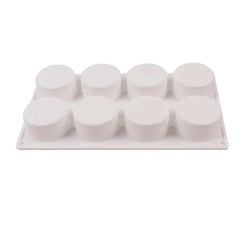 

8 Hole Cylinder Mousse Cake Mold French Dessert Silicone Mold Baking Mold Chocolate Ice Cream Mould Diy Home Baking Tools