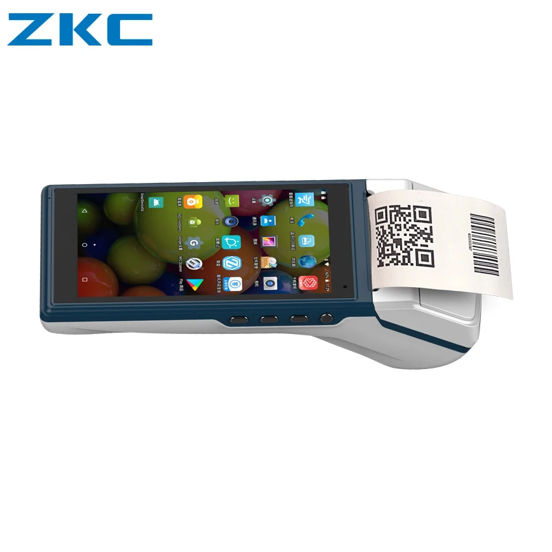 ZKC pos-терминал PDA с беспроводной Bluetooth и Wifi системой Android NFC термальным принтером
