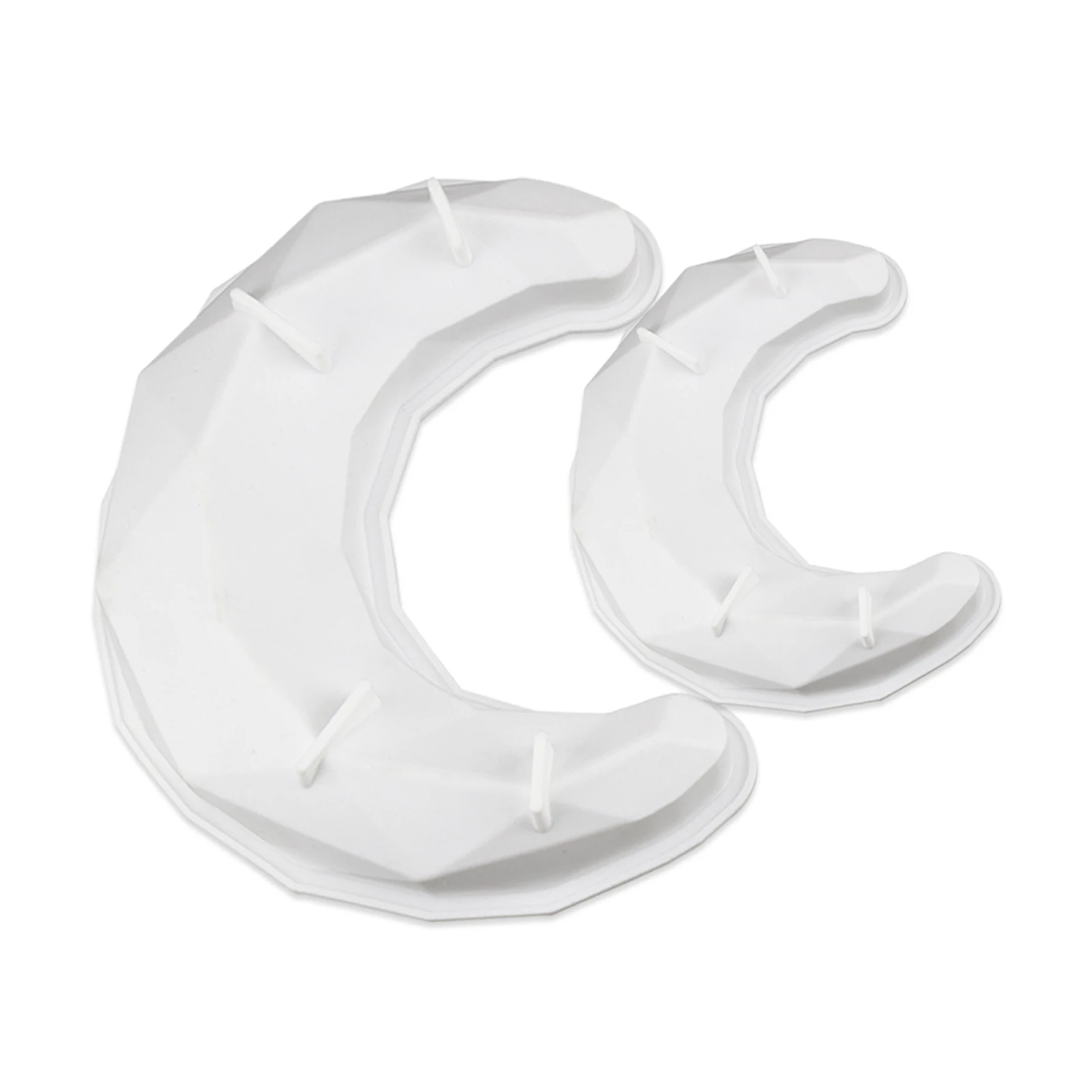 

3D Diamond Crescent Mouse Silicone Mold Moon Shaped Baking Mould