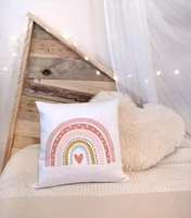 nordic rainbow cushion cover children pillowcase chair sofa home decor pillow covers 45x45cm nursery cushion housewarming gift
