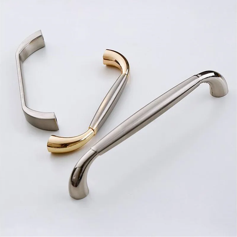 KK & FING Современные Простые хромированные ручки для шкафов и ящиков кухонного