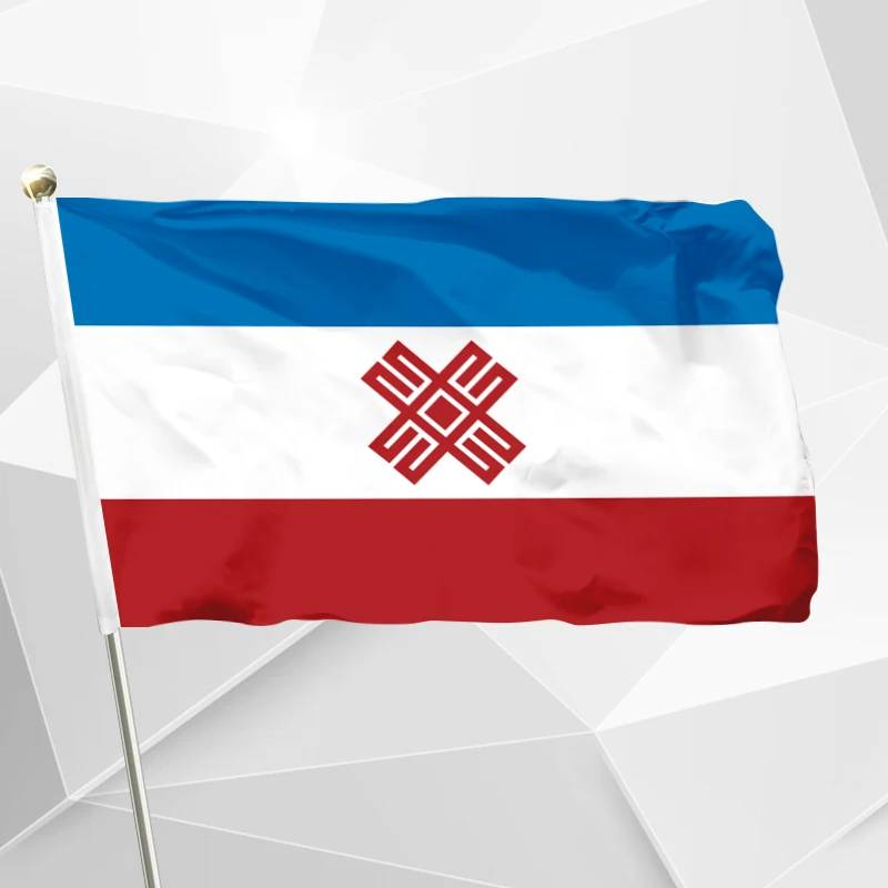 Российский Марий флаг El 150X90cm (3x5FT) 120 г 100D Бесплатная доставка|flags free shipping|flag russiarussia