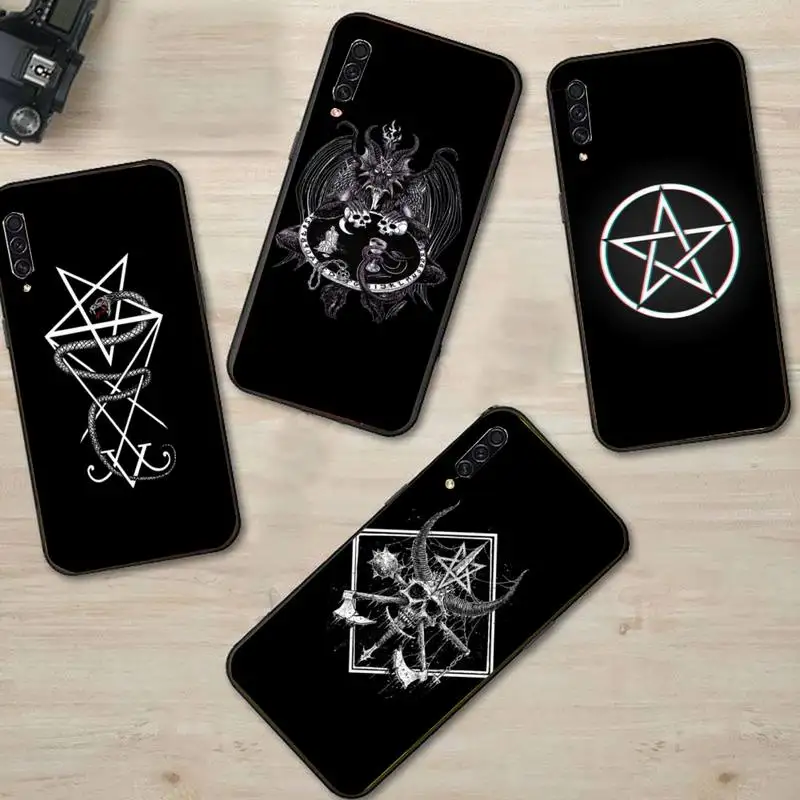 

Pentagram Satanic Pentagram Phone Case For Samsung Galaxy A50 A30 A71 A40 S10E A60 A50s A30s Note 8 9 S10 Plus S10 S20 S8