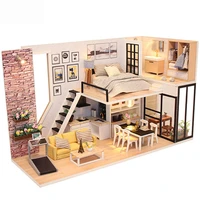 diy miniature dollhouse doll house model toy modern style puzzle creative give you happiness toys for children