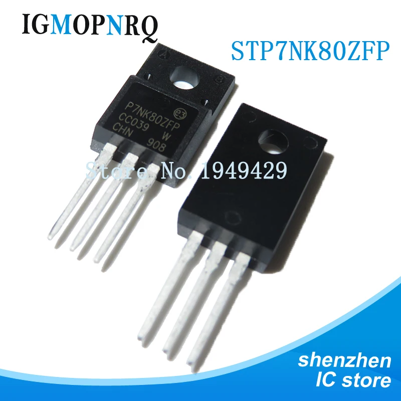 5 шт. STP7NK80ZFP TO 220 P7NK80ZFP 220F STP7NK80 7NK80 800V 7A Новый оригинал|Интегральные схемы| |