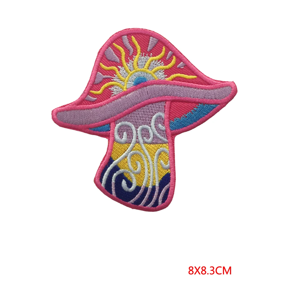 Радуга гриб Воно хиппи ретро любовь в форме дерева мира Транс аппликация Железо