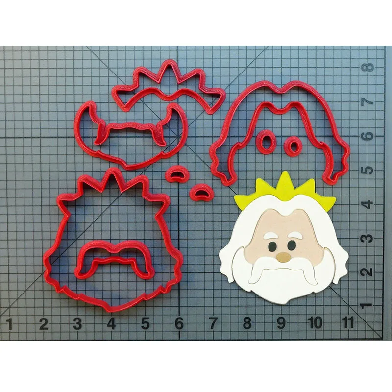 Сказочная Русалка Ариэль и Эрик лицо печенье резак персонаж 3D печать печенья