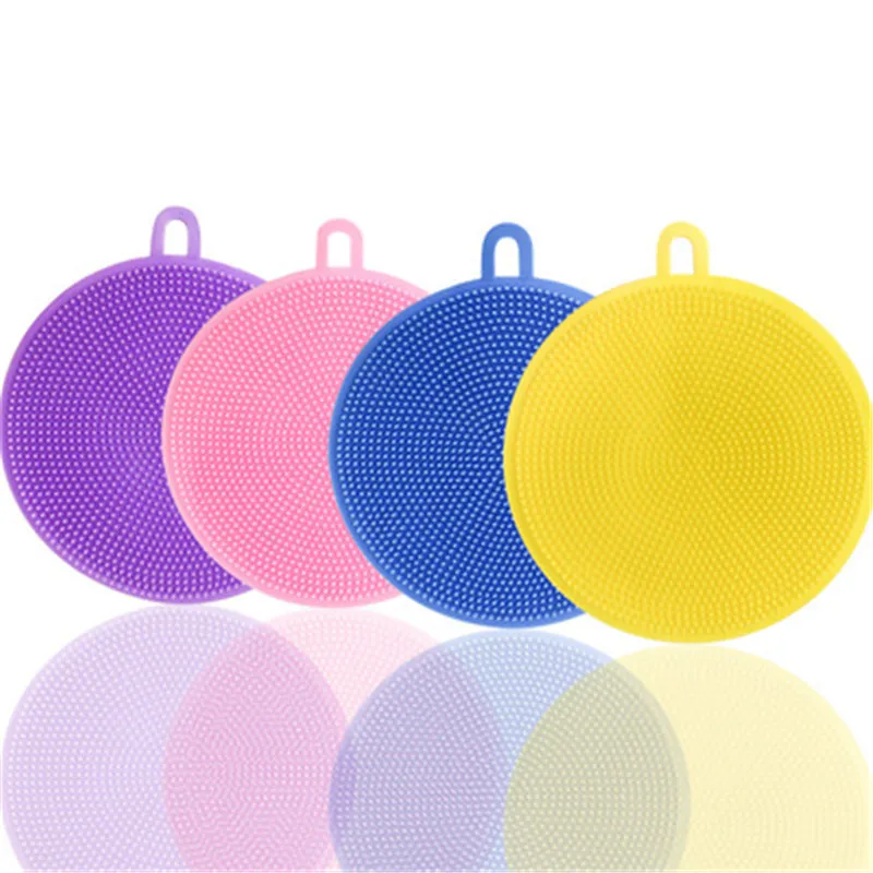 

Kitchen Accessories Magnic Silicone Dish Sponge Washing Brush Scrubber Household Cleaning Sponges Brushes for Kitchen Gadget