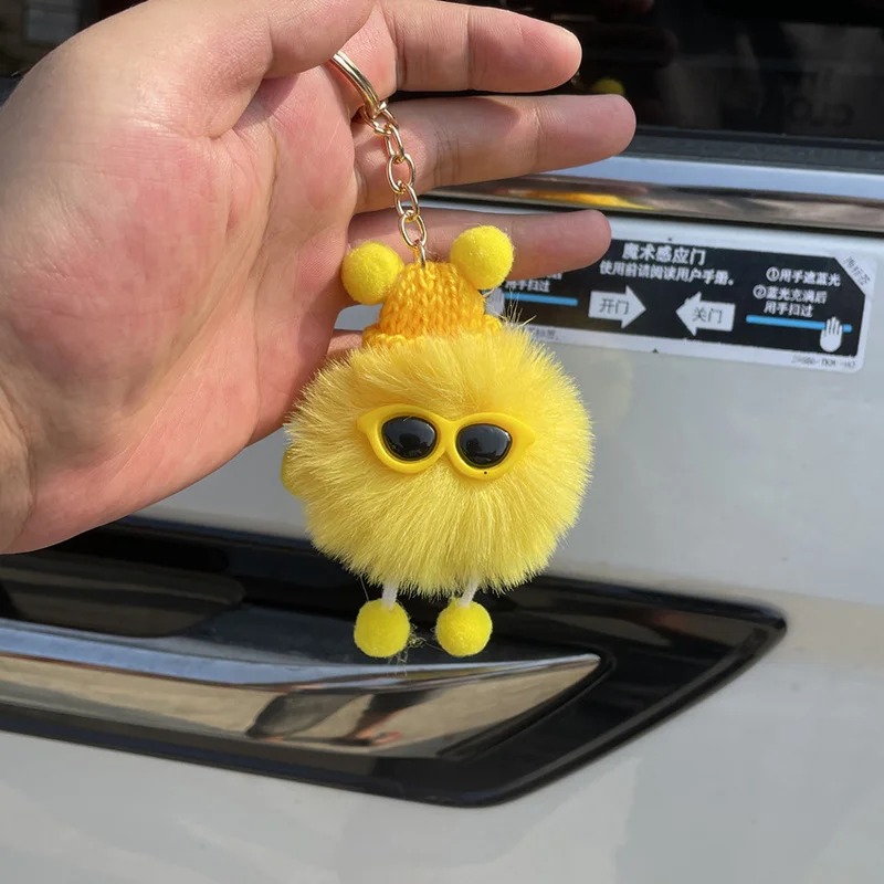

Cartoon Sleeping Cute Doll Keychain Creative Plush Doll Cute Bag Fur Ball Pendant Car Key Chain Gift Car Accessories
