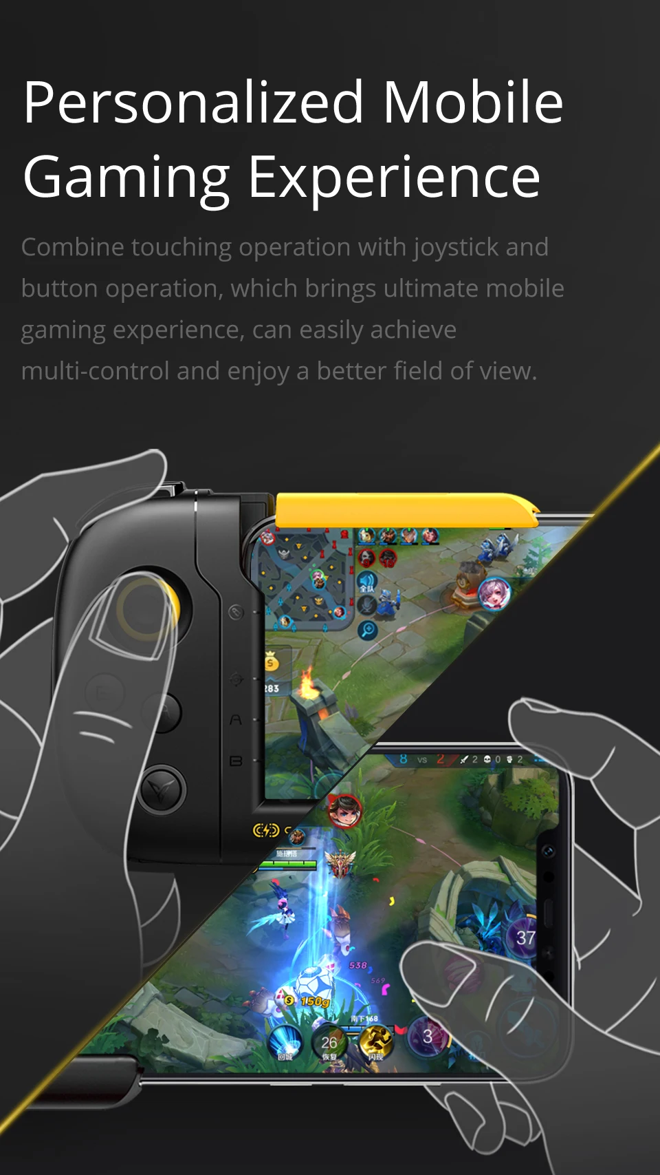 Flydigi WASP N/X подключи и играй без Bluetooth и приложения для IOS только половина руки половина сенсорного контроллера pubg мобильный портативный геймпад
