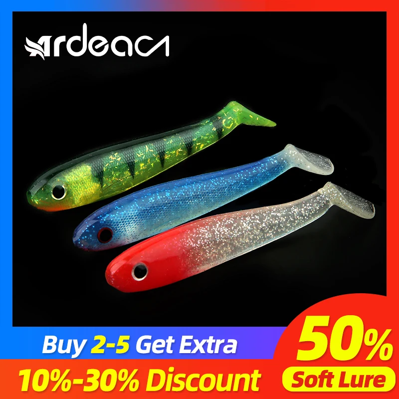 

ARDEA Bionic Soft Fishing Lure 100mm 14.6g Minnow Shad Silicone Bait Artificial Wobblers Bass Pike Trout Jigging Lures Peche