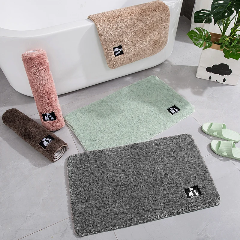 

Home Bath Mat Non-slip Bathroom Carpet TPR Bottom Super Absorbent Entrance Door Mat Soft Area Rugs For Living Room Toilet Floor