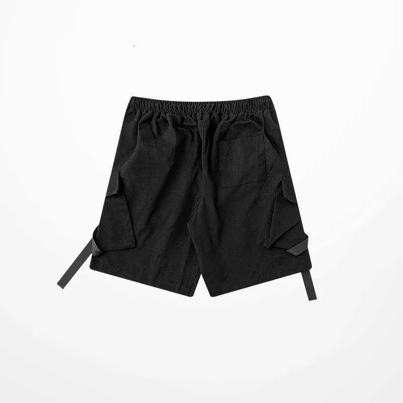 Шорты карго мужские с карманами модные зеленые брюки в стиле Хай стрит уличная