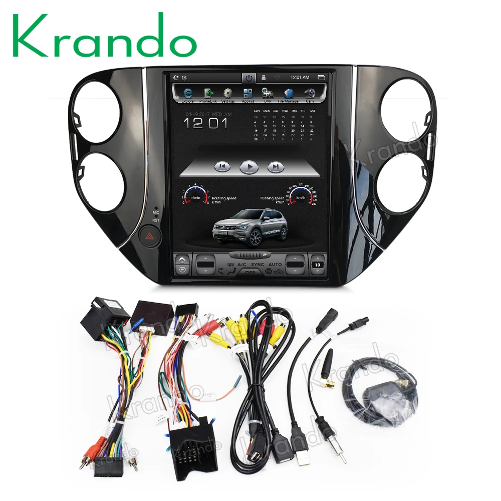 Автомобильный вертикальный мультимедийный плеер Krando Android 8 1 4 Гб 64 ГБ 10 дюймов