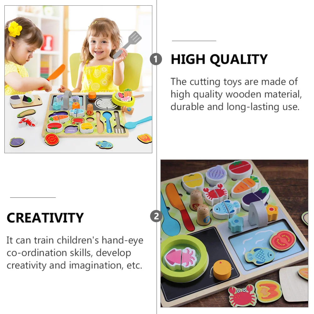 

1 Set Children Simulation Fruit Vegetable Wooden Kids Cutting Toys