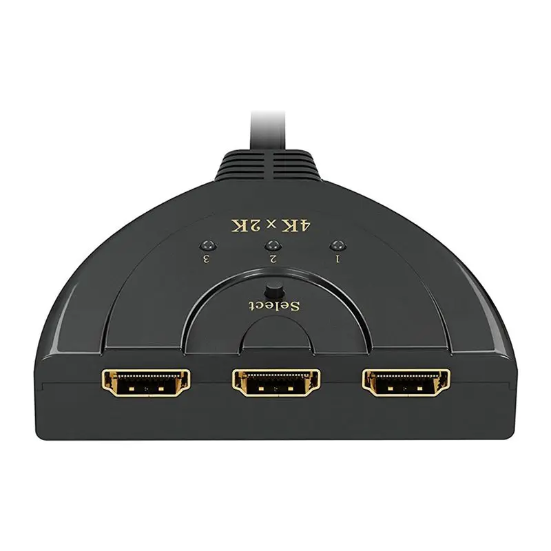 Совместимому с HDMI переключатель 4K 3-Порты и разъёмы разветвитель