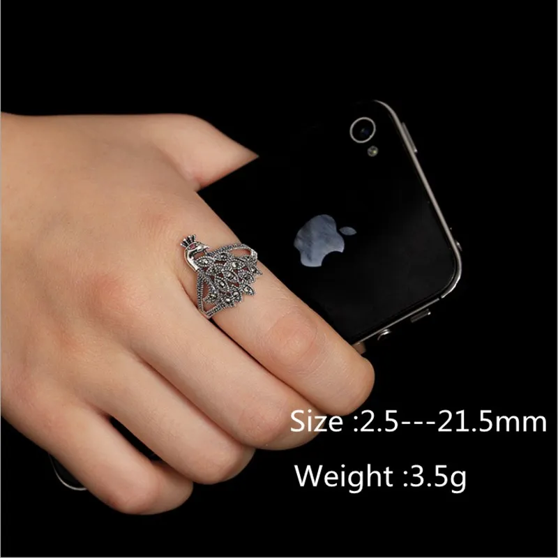 Кольцо женское из серебра 925 пробы с имитацией Рубина | Украшения и аксессуары