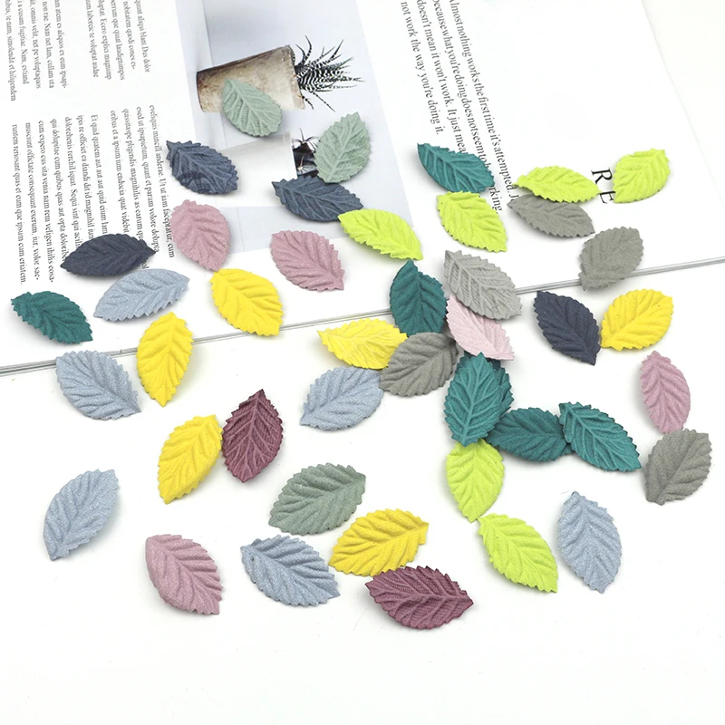 50 200 шт. тканевые растения из микрофибры елочные листья принадлежности для