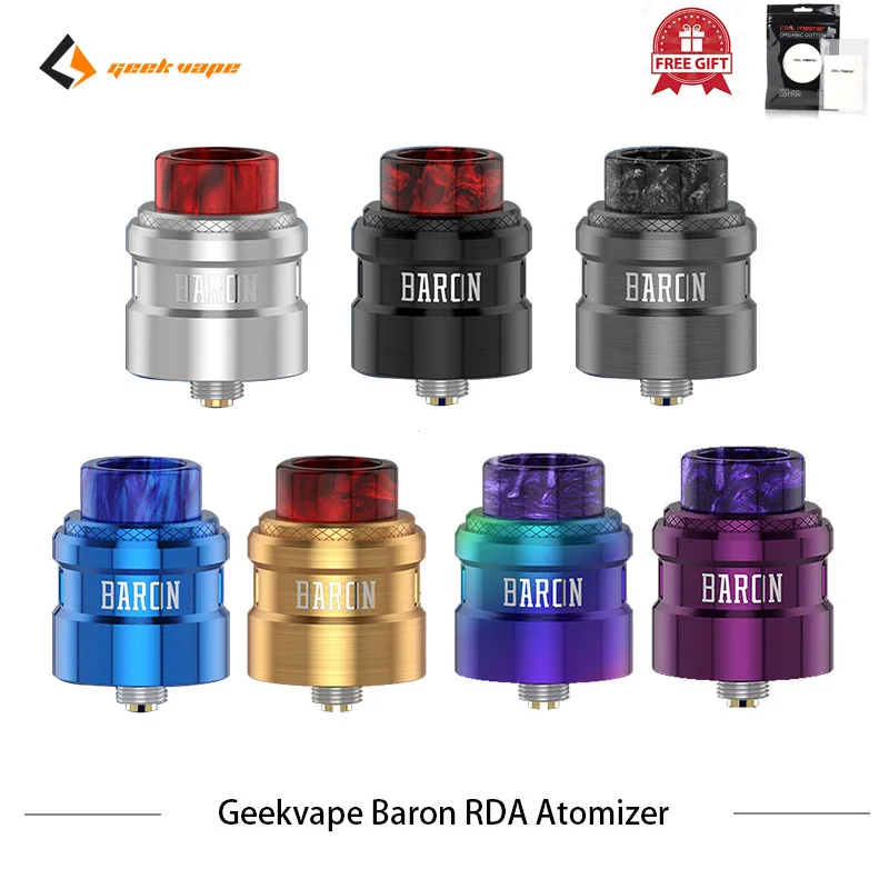 2 шт./лот Geekvape Baron RDA система воздушного потока 24 мм атомайзер Squonker 510 vs drop dead