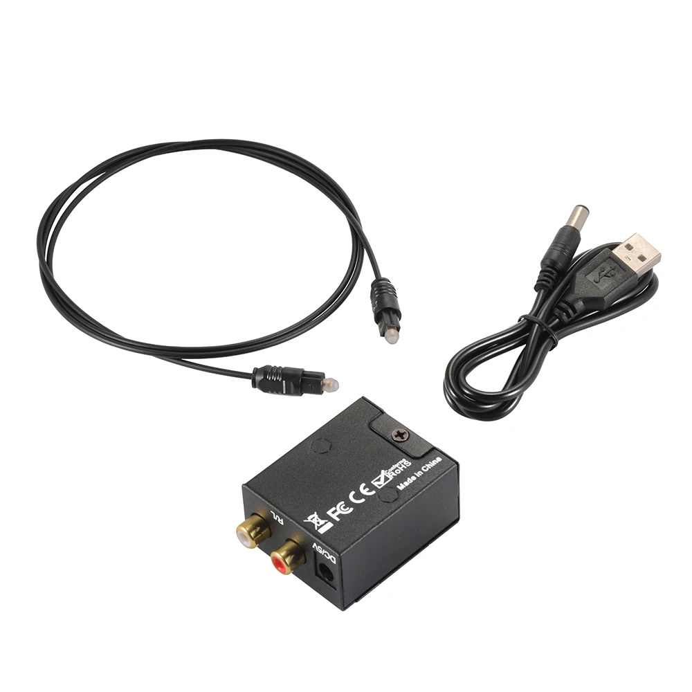 Оптический коаксиальный Toslink цифро аналоговый аудио конвертер адаптер RCA 3 5 мм L/R