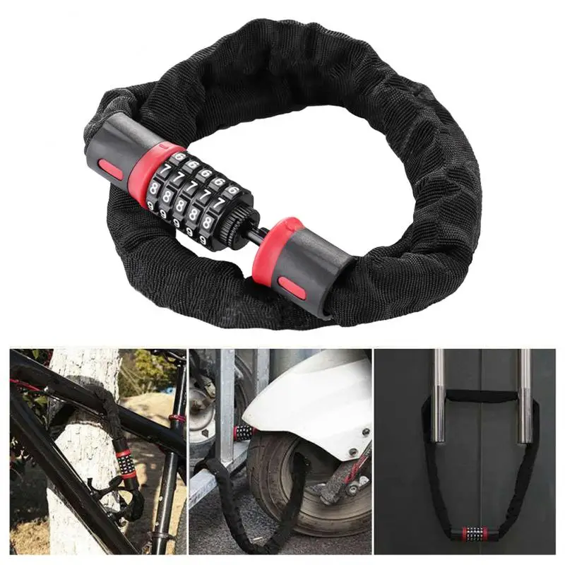 

Bicycle 5-digit Code Lock Steel Alloy Cable Lock Anti-theft Mountain Road Bike Lock 0.6/0.9/1.2m Lock Electric Bike Accessories