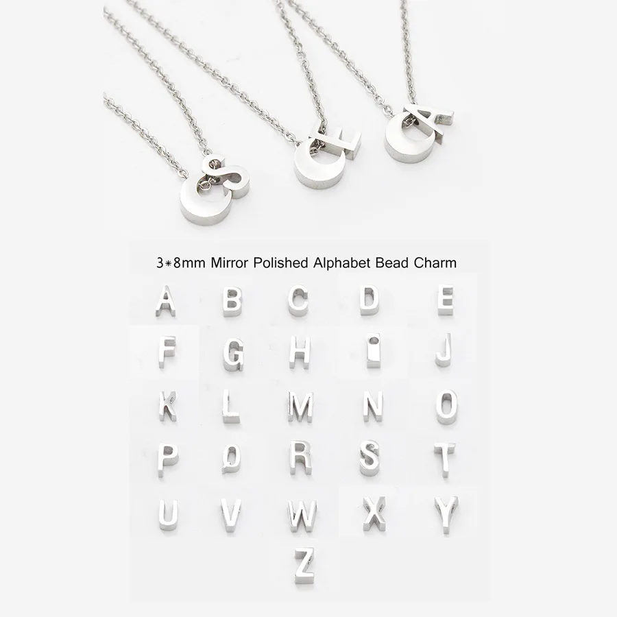 

10pcs 45cm Mirror Moon+letters Perforated Necklace Polished Stainless Steel Pendant o-chain Women Trendy jewelry