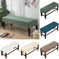 elastic long bench cover rectangular solid color piano stool bench chair slipcover high quality washable seat case protector new