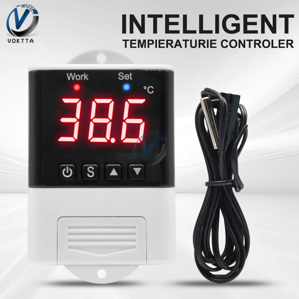 

Регулятор температуры DTC1100, 110 В переменного тока, электронный цифровой микрокомпьютер, Интеллектуальный термостат для аквариума, инкубато...