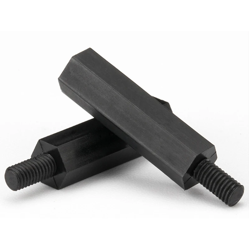 [M2-M4*L 6mm] Black Thread Spacing Screw Plastic For PCB Motherboard Fixed Nylon Standoff Spacer Pillar NL16 | Строительство и