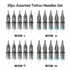 Татуировки иглы 20 шт. RLM1 Профессиональный Одноразовые полу-Перманентный макияж бровей губ макияж, иглы для татуировки ручка