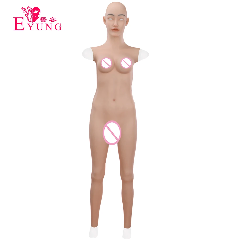 Eyung влагалище Реалистичная лицевая часть Трансвестит силиконовая грудь боди