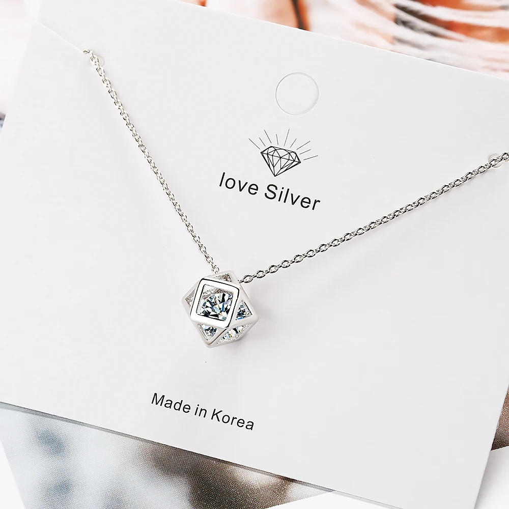 Женское ожерелье из серебра 925 пробы с кубическим цирконием | Украшения и