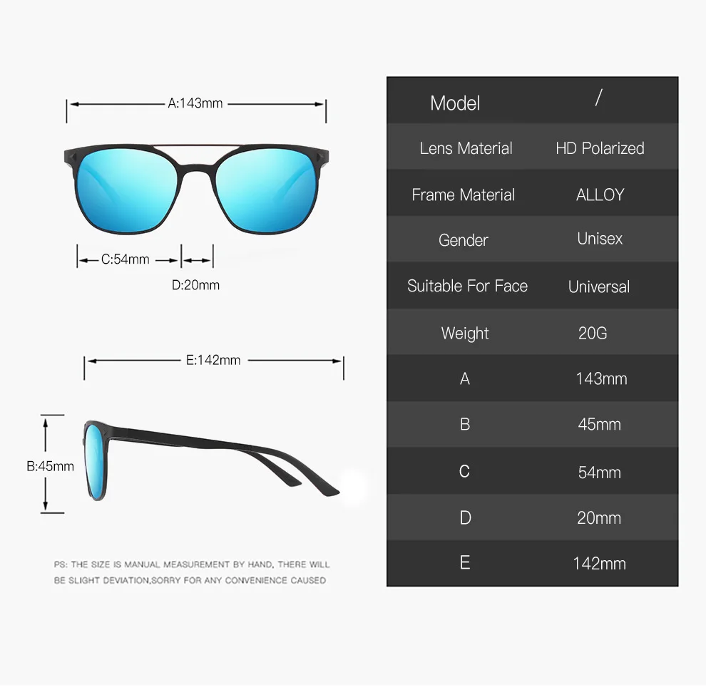 Очки солнцезащитные мужские/женские поляризационные зеркальные С оправой из