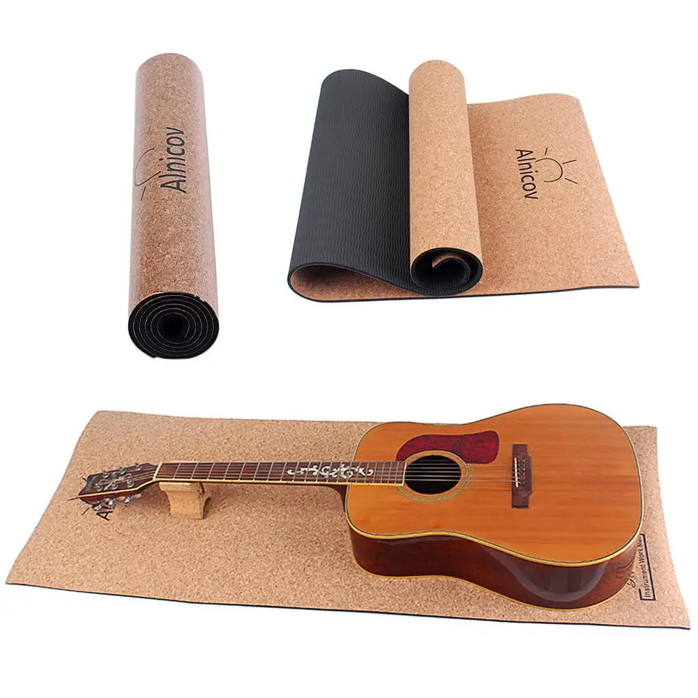 

New arrival Guitar Mat Bass Neck Rest Support String Instrument Repair Tool Cork Pad For Guitar Cleaning Luthier Setup