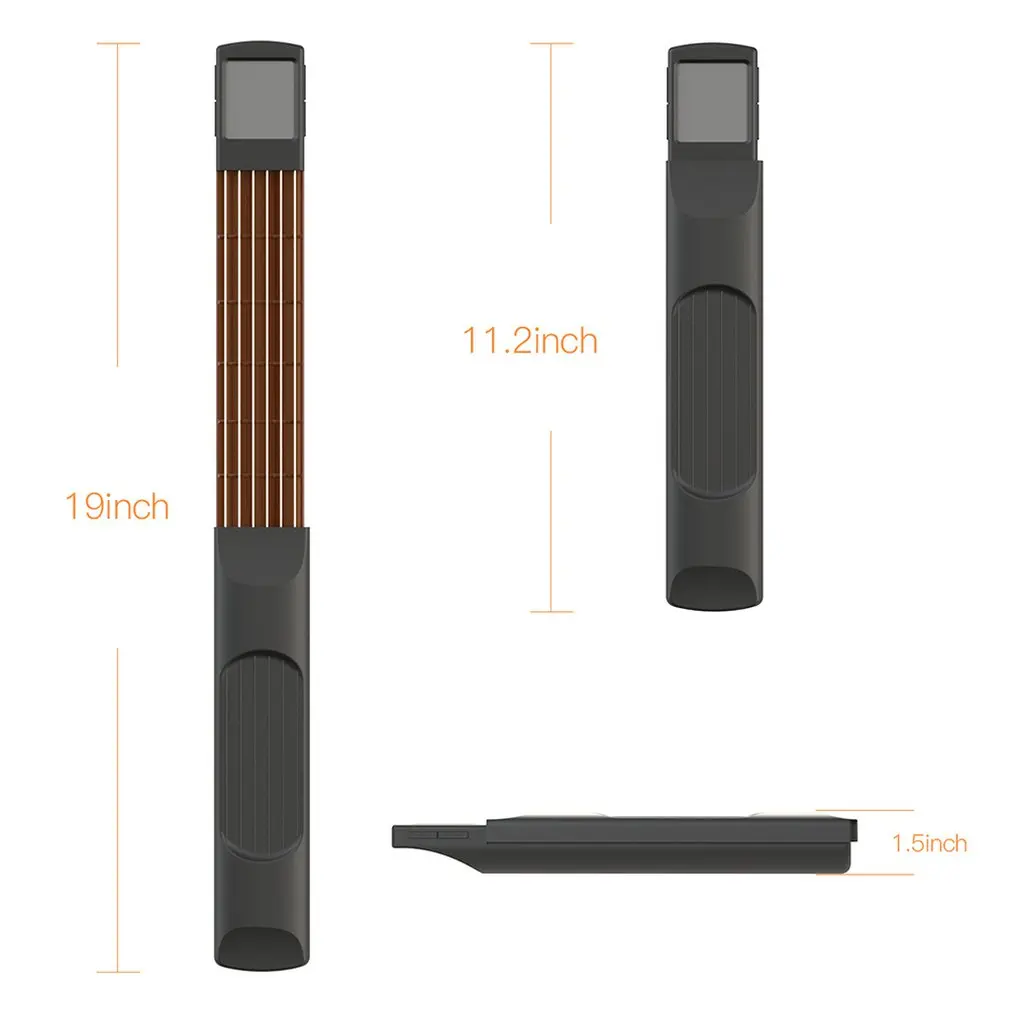 

Pocket Guitar Wood+Plastic Portable With Screen Display Finger Exerciser Train Practice Tool For Beginners