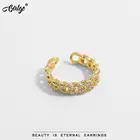 Женское кольцо с крупными звеньями Girlgo, кольцо золотого цвета с геометрическим узором, металлическое Ювелирное Украшение в готическом стиле, 2020