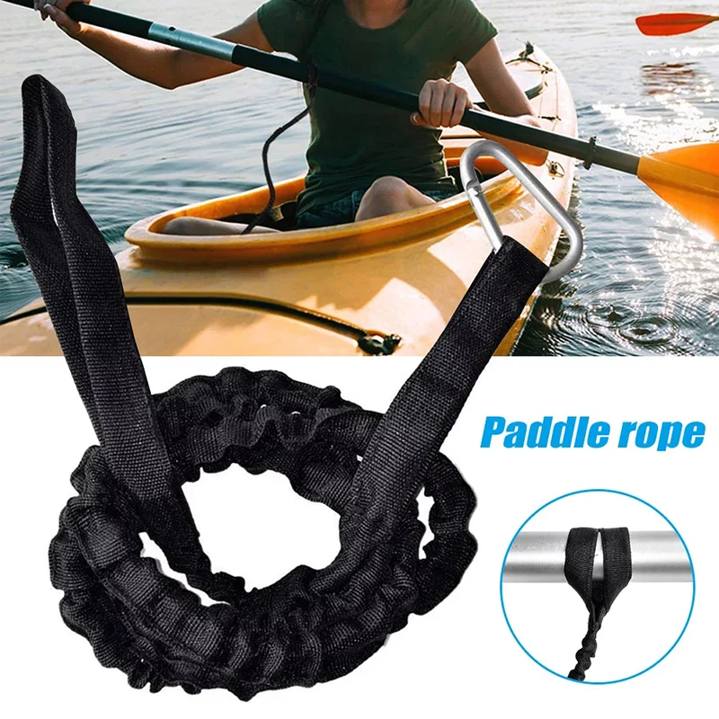 

Canoe Paddle Leash Surfboard Elastic Safety Surfing Leash Rope Carabiner Leash Rowing Boat Lanyard Fishing Rod Kayak Accessories