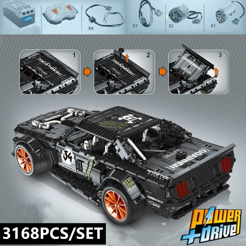 Радиоуправляемый двигатель Мощность функции Ford Mustang Hoonicorn РТР V2 техника Супер