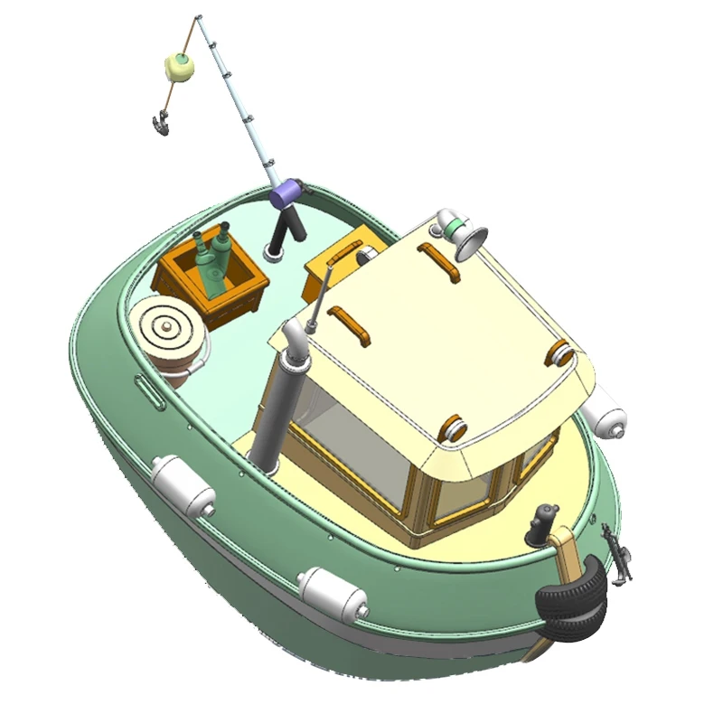 Новая модель Micro Tug boat M4 1:18 240 мм RC WOODEN MODEL комплект корабля | Игрушки и хобби