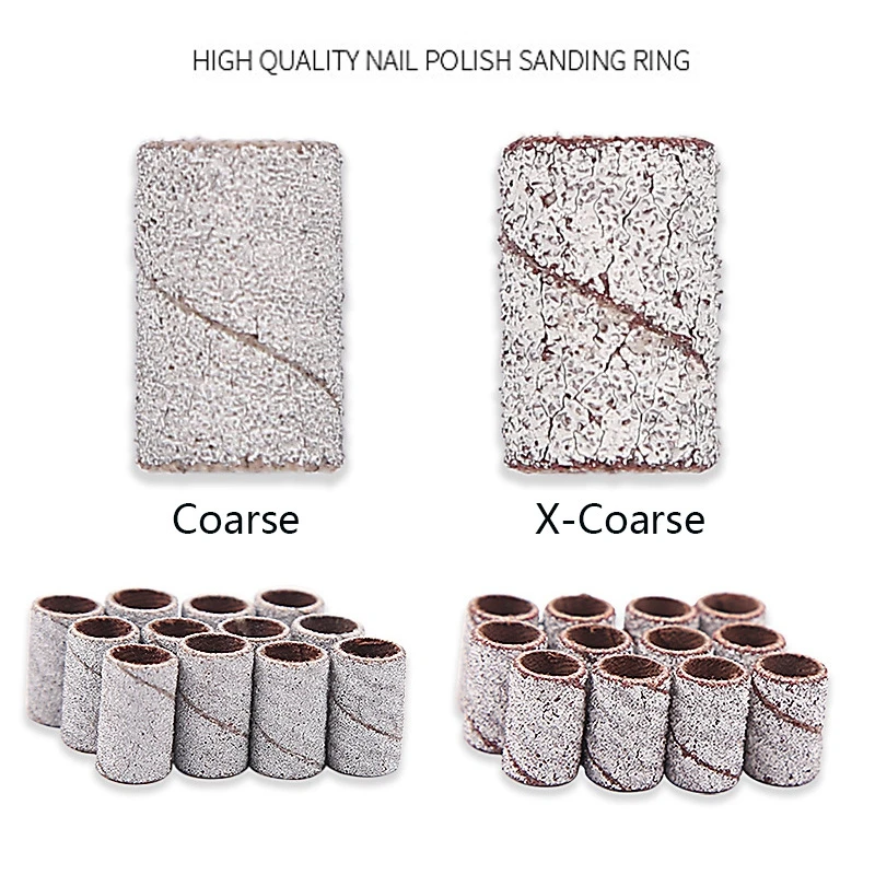 100 шт. 120/180 Грит для акриловых ногтей Маникюр Педикюр Дрель Песочная лента