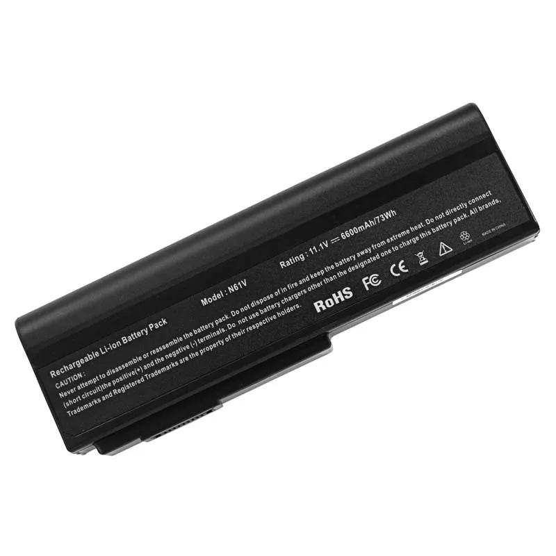 6600mAh Аккумулятор для ноутбука Asus G51J G51JX G51V G51VX M50 M50Q M50S M50SA M50SR M50SV M50V M50VC M50VM M50VN M60