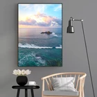 Классическая Картина на холсте с изображением синего Морского Пейзажа, скандинавские плакаты и принты, фрески для украшения интерьера дома, гостиной