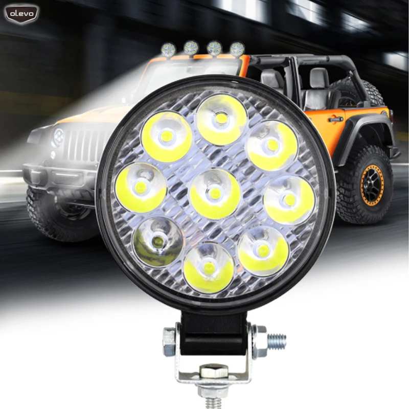 

2PCS LED Car Work Light 12V 24V 9LED Light Bar Spotlight Flood Offroad Auxiliary Lights Off Road Motorcycle Car Headlights