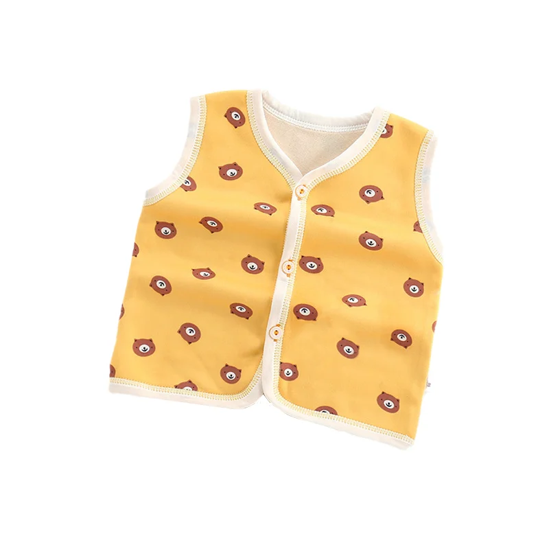 Жилетка из 100% хлопка с милыми животными для маленьких мальчиков и девочек