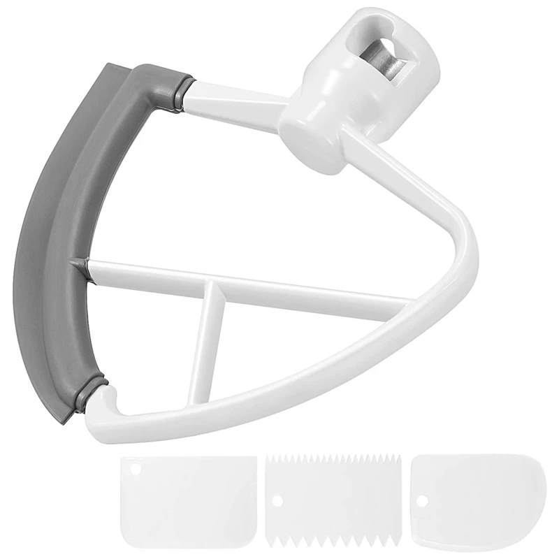 

Flex Edge Beater, Mixer Attachment 4.5-5 Quart Tilt-Head Stand Mix Accessory for KitchenAid Stand Mixers with 3 Scrapers