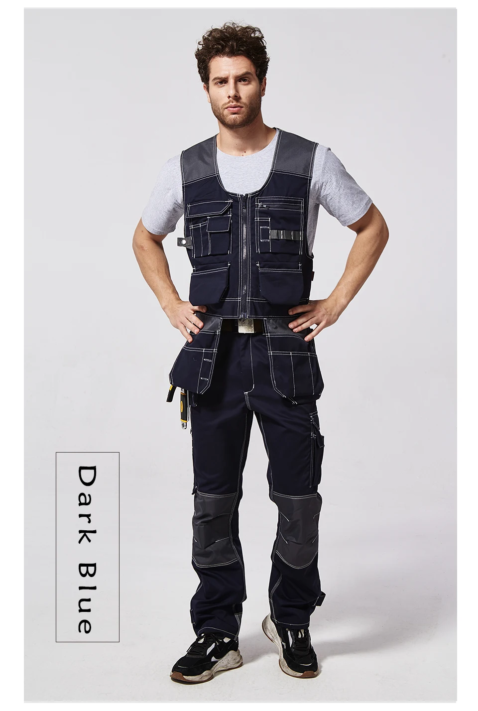 Рабочая жилетка B208 Мужская с несколькими карманами | Безопасность и защита