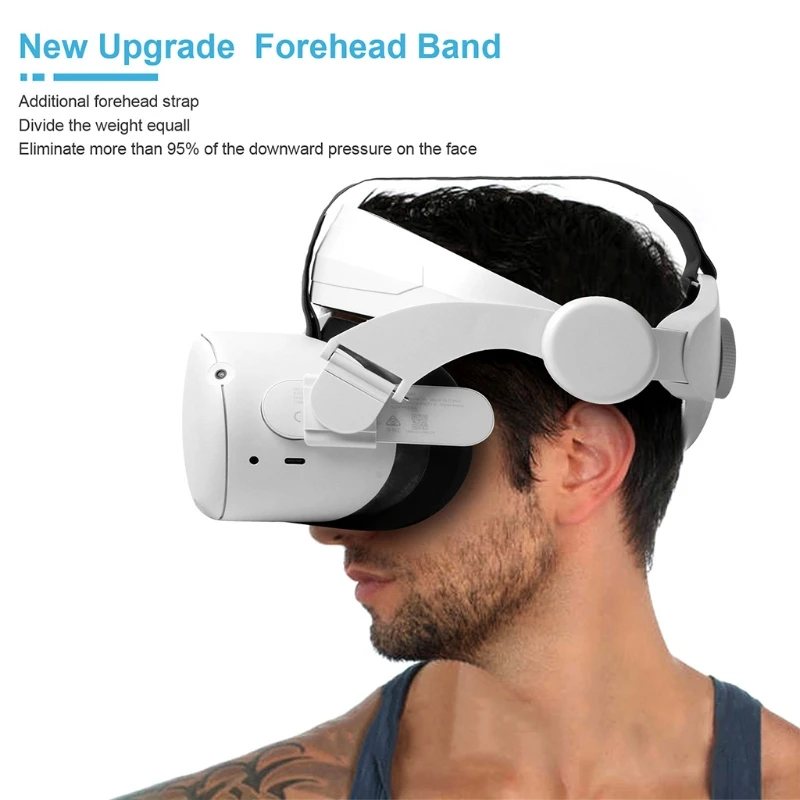

B03F Head Strap Pad Exquisite Headband Fixing Strap Head Strap VR Helmet Belt for -Oculus Quest 2