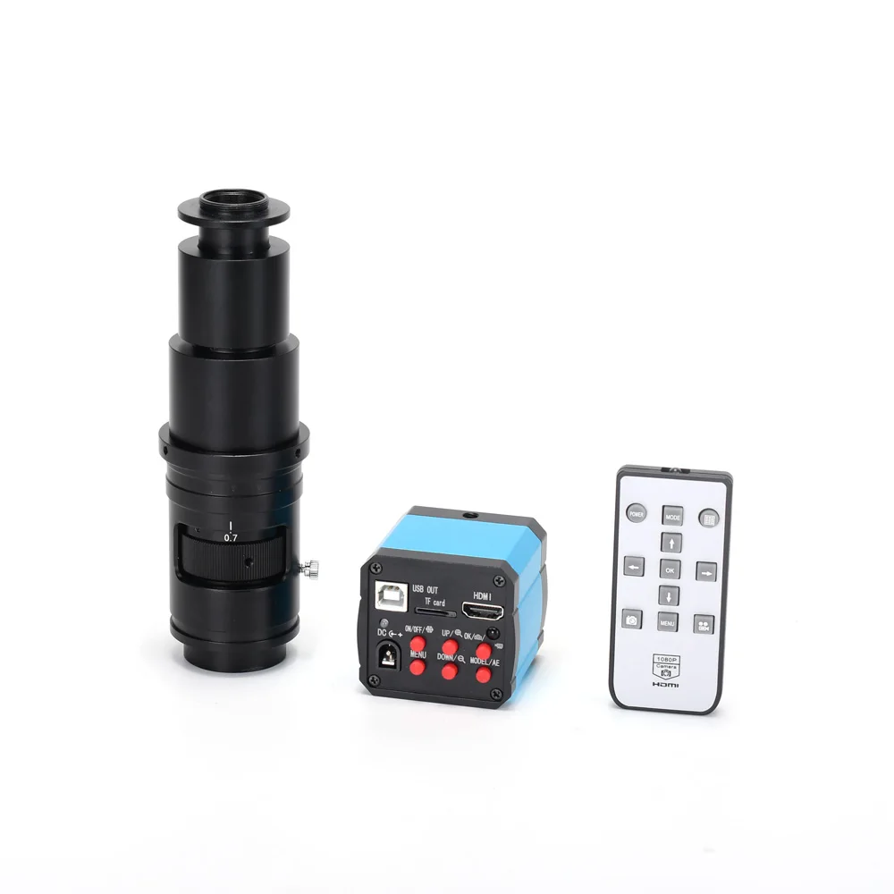 

14MP Microscope Camera HDMI 1080P HD USB Industrial Digital Microscope with 400X Zoom Lens Microscope Kit for Phone PCB Repair
