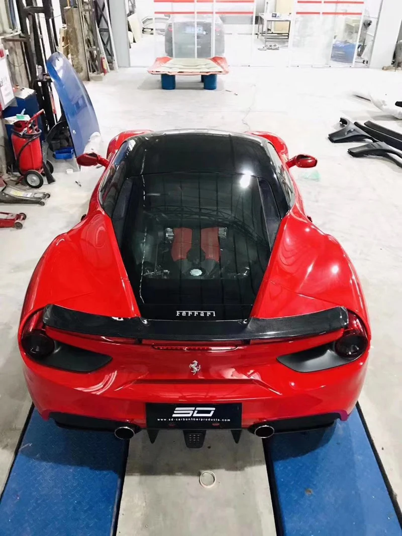 Заднее крыло из углеродного волокна для Ferrari 488 задний спойлер из углеродного волокна для Ferrari 488 spider для Ferrari 488 GTB задний спойлер